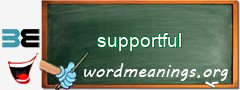 WordMeaning blackboard for supportful